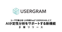 ビービット、ユーザ行動分析・UX改善SaaS「USERGRAM」にて、AIが定性分析をサポートする新機能 β版をリリース