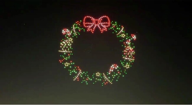 レッドクリフ、北海道・上士幌町で12/21~25にクリスマスドローンショーを実施