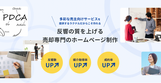不動産業界向けのBPOサービス「ラクナル」、反響の質を上げる売却専門ホームページ制作サービスを開始