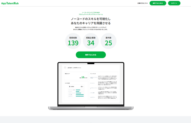 AppTalentHubがノーコードエンジニア登録者数100名を突破。