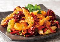 ホテル三日月で生産した陸上養殖エビが中国料理「謝朋殿」の季節メニューに採用されました