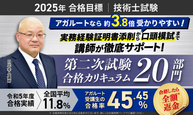 【2025年合格目標】技術士試験第二次試験合格カリキュラム20部門・総合技術監理部門カリキュラムリリース！