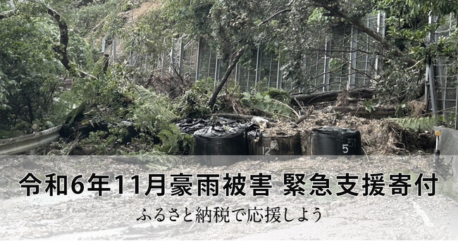 さとふる、「令和6年11月豪雨被害 緊急支援寄付サイト」で新たに沖縄県国頭村への寄付受け付けを開始