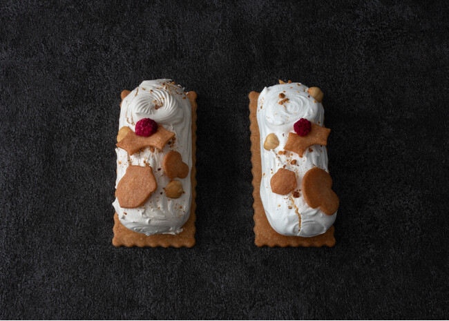 【カノーブル】日本で敬遠されてきたメレンゲが、バターで新しい美味しさに生まれ変わる。革新的なバタースイーツ『ブールムラング』第一弾「ブッシュ・ド・ノエル」が登場。