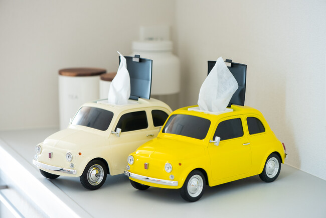 『FIAT型』マウス、ティッシュケースが千里阪急で期間限定販売（～12/25）