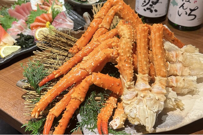 〈北海道産カニ食べ放題〉冬の贅沢！北海道から直送のイバラガニ食べ放題プランが新登場！【北海道海鮮 にほんいち 福島店】