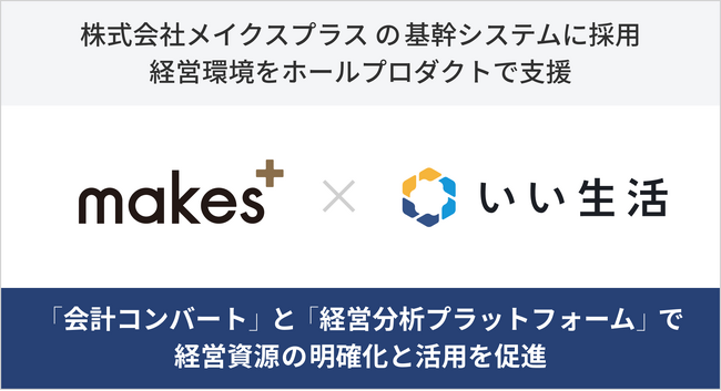 いい生活、メイクスプラスの基幹システムに採用　経営環境をホールプロダクトで支援