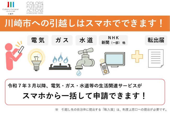 川崎市への引越しはスマホでできます!