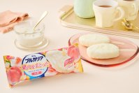 『明治ブルガリア 果肉をまとったフローズンヨーグルトデザート 白桃』全国のコンビニエンスストアで新発売！累計出荷本数7500万本突破「明治ブルガリア フローズンヨーグルトデザート」より、新商品登場！LB81乳酸菌使用　白桃果肉をまとったさっぱり、なめらかアイス