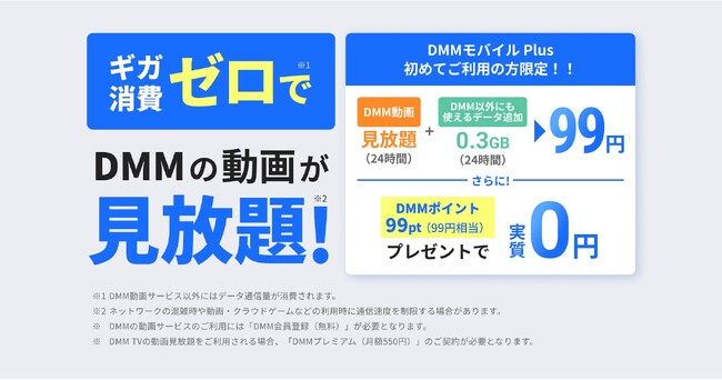povo2.0と連携したeSIMサービス「DMMモバイル Plus」を提供開始