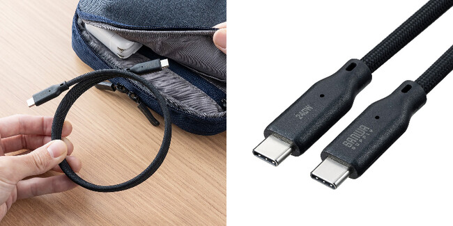 絡まない、散らからない！スマート収納が叶うPD240W対応のUSBType-Cケーブルを12月24日に発売