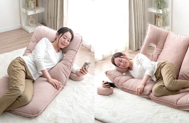 九州大学との共同研究の成果を活用したアイテムを開発『スマホ使用に最適化』された座椅子・ローソファを発売