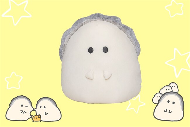 【癒し】イラストレーター・れれれさんの人気キャラクター「ぷりぷりカキ」がぬいぐるみクッションになって登場！