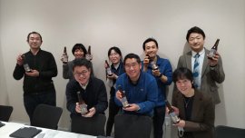 初回ミーティング時の一関工業高等専門学校・世嬉の一酒造株式会社・やまと在宅診療所のメンバー