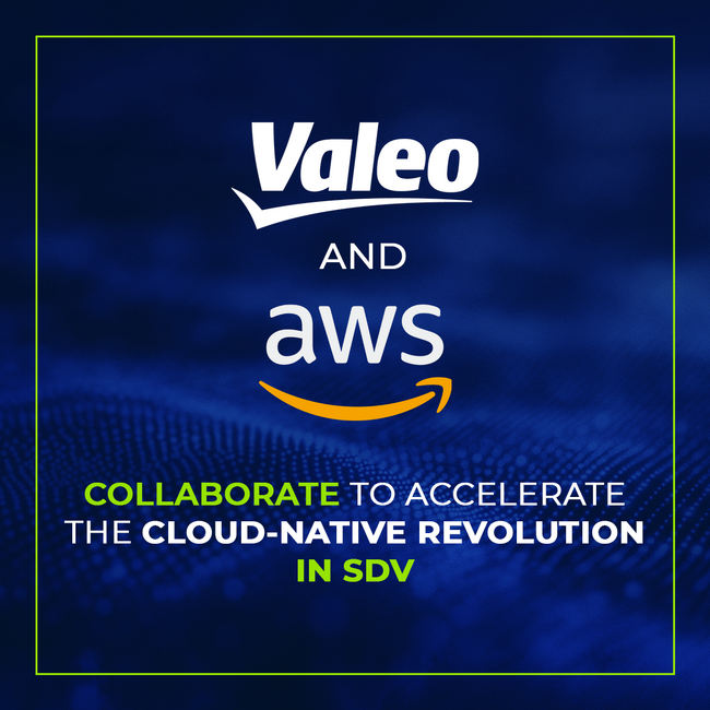 ヴァレオとアマゾン・ウェブ・サービス（AWS）が協力し、ソフトウェア・ディファインド・ビークルにおけるクラウド・ネイティブ革命を加速