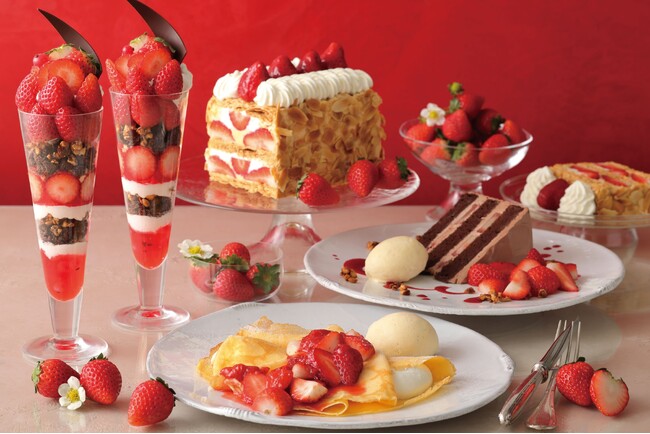 【キハチ カフェ】旬の苺スイーツを楽しむ「ストロベリーフェア」を今年も開催！フレッシュ苺を重ねたパフェ、ほろ苦いショコラショートケーキなど