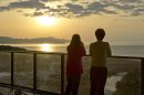 夕刻の美しい夕景［冬一例］