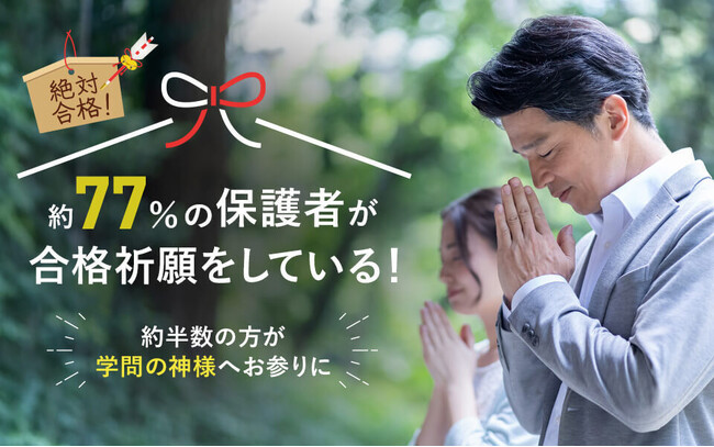 約77%の保護者が合格祈願を実施!約半数の方が学問の神様へお参りに