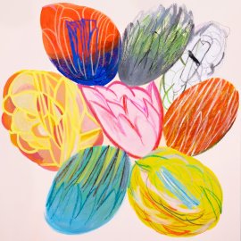 LETTER 001 キャンバスにアクリル、クレヨン LETTER 001 キャンバスにアクリル、クレヨン