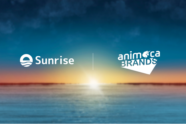 「Sunrise DA」、Animoca Brandsの戦略的子会社Animoca Brands Japanから資金調達を実施、およびパートナーシップを締結