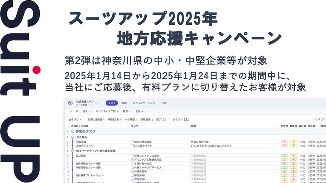 「スーツアップ2025年地方応援キャンペーン」第2弾(神奈川県)のお知らせ
