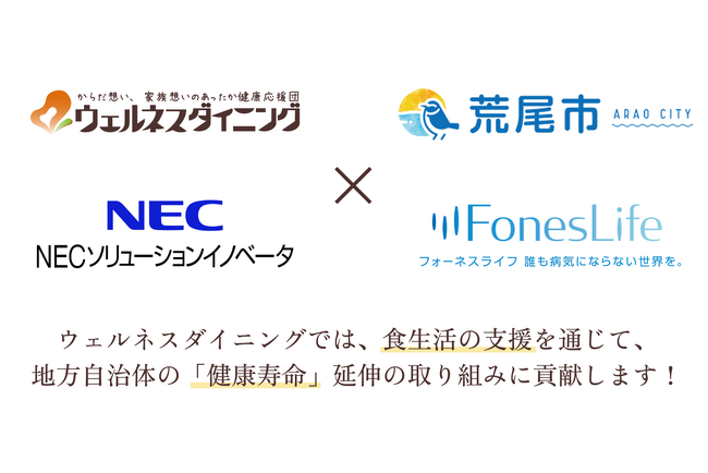 【ウェルネスダイニング×熊本県荒尾市】 ウェルネススマートタウン事業（住民の健康寿命延伸プロジェクト）に参画 ～住民50名に栄養バランスを考慮した宅配食を提供～
