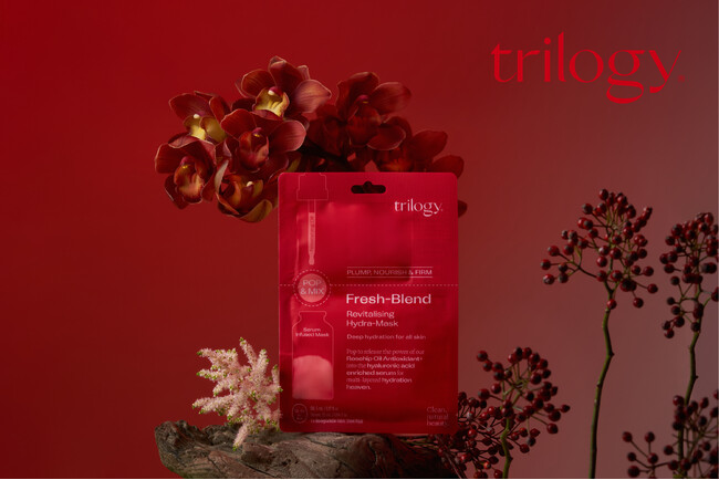 【trilogy<トリロジー＞】新感覚の仕上がり！じゅわっと内側からあふれる、全方位多幸感肌へ導く、ブランドオリジナル成分「ロザピン(TM)︎」配合の2層式シートマスクが日本上陸！
