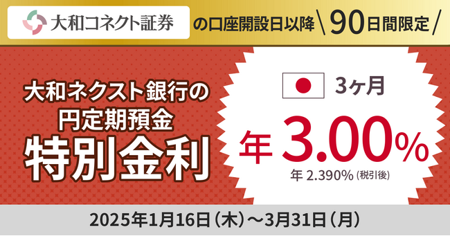 大和ネクスト銀行の円・外貨定期預金の取扱いを開始！