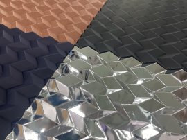 様々な材質に立体形状を付与 様々な材質に立体形状を付与