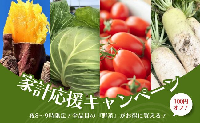 猛暑や雨不足による不作等の影響で野菜の価格が高騰する中、ポケットマルシェにおける野菜の販売件数が増加　価格高騰を受け、ポケットマルシェで野菜がお得に購入できる家計応援キャンペーンを実施
