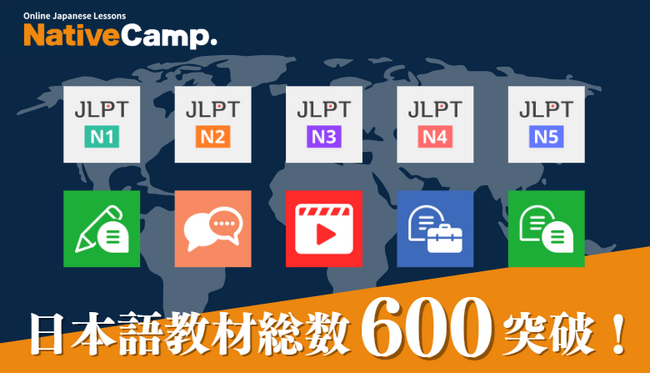【外国人向けオンライン日本語会話】「Native Camp Japanese」日本語学習教材総数600突破！7日間無料キャンペーン開催中！