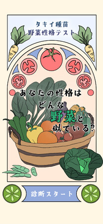 タキイ種苗との産学連携事業学生考案の企画を採用した第１弾：WEBコンテンツ「性格診断 あなたの性格はどんな野菜と似ている？」を公開
