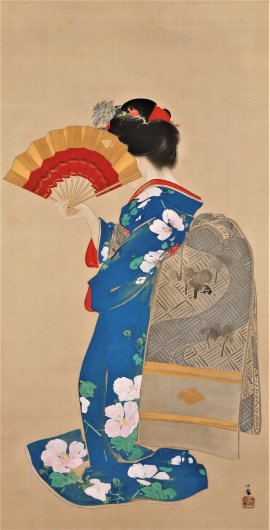 竹内栖鳳「アレ夕立に」 竹内栖鳳「アレ夕立に」