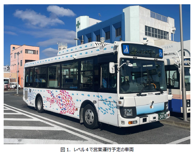 国内最長距離&国内初の中型バスでのレベル4自動運転の営業運行