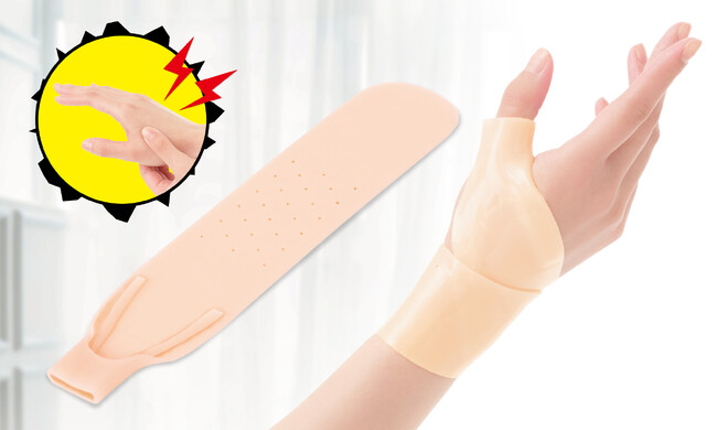 簡単!巻くだけで親指・手首をしっかり固定!水仕事もつけたままでOKのゲルサポーター!