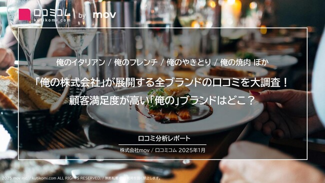 「俺の株式会社」が展開する全ブランドの口コミを大調査！顧客満足度が高い「俺の」ブランドはどこ？