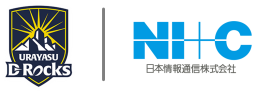 浦安D-Rocksおよび日本情報通信 ロゴ 浦安D-Rocksおよび日本情報通信 ロゴ
