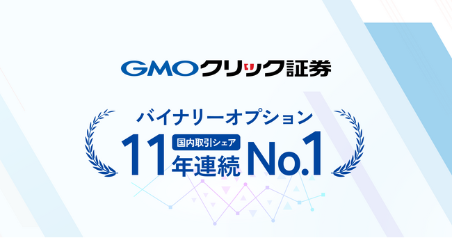 GMOクリック証券:バイナリーオプション国内取引シェアが11年連続No.1に