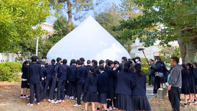 LIFULL ArchiTech、名古屋市立瑞穂ケ丘中学校にて「インスタントハウス」を活用した探究学習プログラムを実施