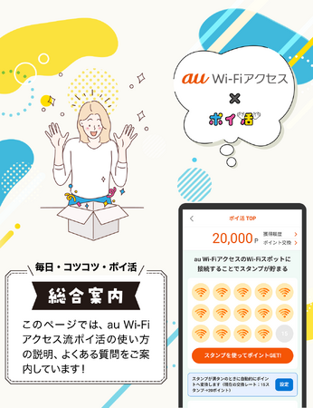 安心安全の公衆Wi-Fiアプリ「au Wi-Fiアクセス」、お好きなポイントなどに交換できる「ポイ活サービス」を開始
