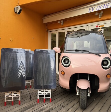 世界初！小型EV三輪電配車を利用した「小さな小さな発電所」を発表