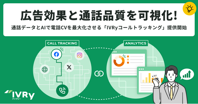 対話型音声AI SaaSのIVRy（アイブリー）、広告効果を可視化する新サービス「IVRyコールトラッキング」を提供開始