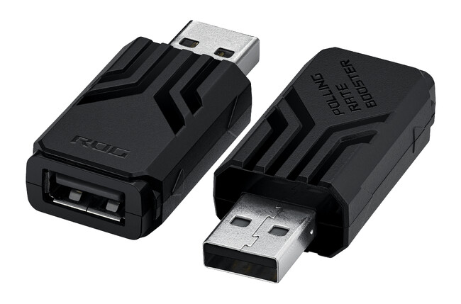 ROGゲーミングマウス、キーボードのポーリングレートを最大8000Hzに加速させる「ROG Polling Rate Booster」ブラックとホワイトの2モデルを発表