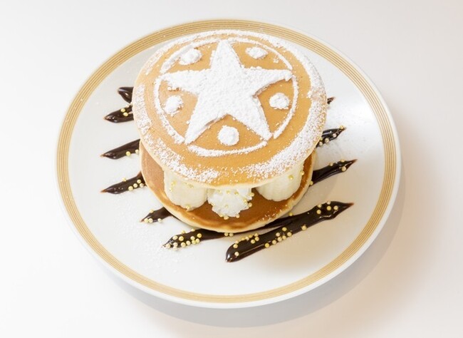 ここでしか食べられない！ ドラゴンクエスト×COREDO室町 オリジナルメニュー 「チョコバナナパンケーキ～ちいさなメダル仕立て～」　「日本橋だし場 はなれ」にて2月1日新発売
