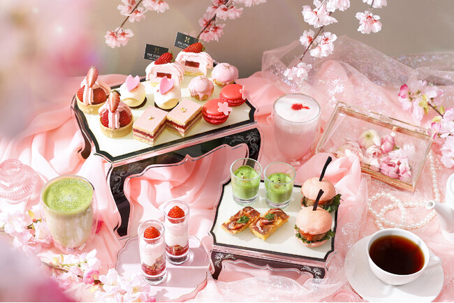 ザ ストリングス 表参道に“お花見SAKURA(サクラ)テラス” 誕生!『桜×いちご お花見アフタヌーンティー』新登場