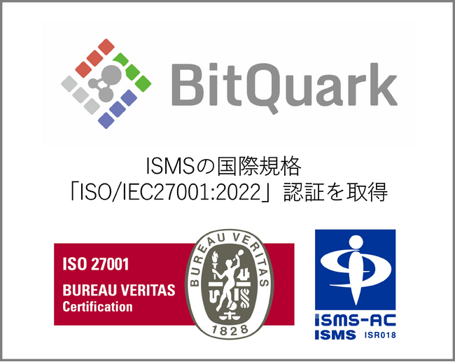 生産現場DXを推進するビットクォーク、情報セキュリティマネジメントシステム（ISMS）の国際規格「ISO/IEC 27001:2022」認証を取得