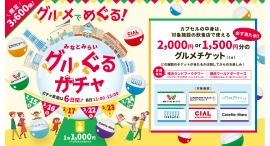 お得なグルメチケットが当たる「グルメでめぐる みなとみらい グルぐるガチャ」2/17「ガチャの日」を含む6日間で開催! お得なグルメチケットが当たる「グルメでめぐる みなとみらい グルぐるガチャ」2/17「ガチャの日」を含む6日間で開催!