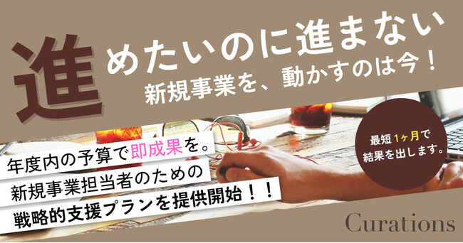 【年度内予算で実現】最短1ヶ月で新規事業創出を後押しする戦略的支援プランを提供開始