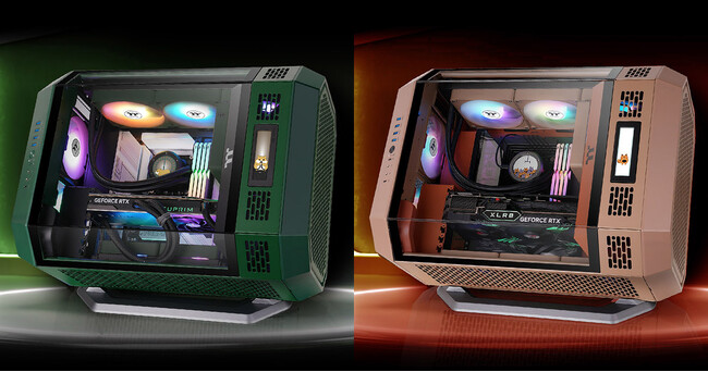 Thermaltake社製ミドルタワー型PCケース「The Tower 600」シリーズに、Racing GreenとGravel Sandモデルの追加を発表