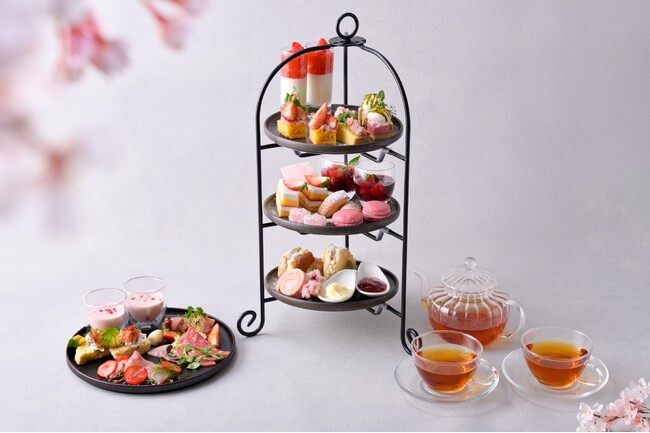 春爛漫！心おどる春の華やかな時間を演出「いちごと桜のスプリングアフタヌーンティー」が登場！